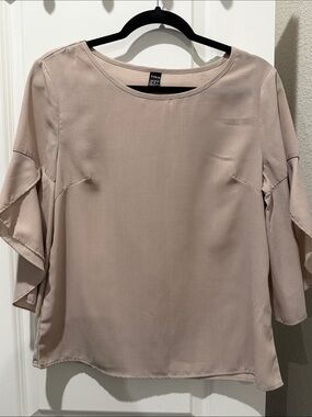 SHEIN Sleeve Women's Blouse in Beige